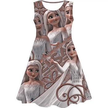 Ljetna Dječje Ženska odjeća, Smrznuta Elsa Haljina Princeze s Kratkih Rukava Vestidos na Dan Rođenja Dječje Odijevanje Haljina Za djevojčice