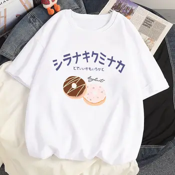 Ljetna majica od 100% Pamuka, t-shirt Harajuku Kawaii S po cijeloj površini Krafne, Anime, Free Casual Ženska Majica Sa Kratkim Rukavima, Vrhovima