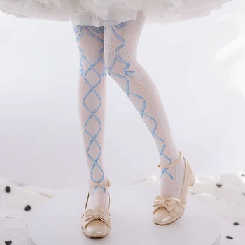 Ljubav i Zavjete Lolita Djevojka Duge Uske Čarape Proljeće Ljeto 120D Baršun Hulahopke S po cijeloj površini Japanski Cosplay Slatka Uniforma Nadkoljenice