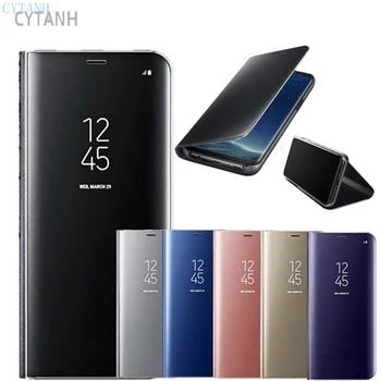 Luksuzni Pametan Ogledalo Flip-Telefon Za Samsung Galaxy A31 M40S S6 S7 Edge A50 A30S A50S A32 5G S6 Edge Plus M51 A11 A70 A71 S9 Torbica