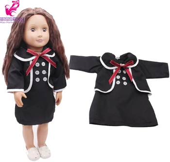 Lutkarska odjeća crno odijelo haljinu za lutku 45 cm girl lutka 18 inča lutaka odijelo ima lutke i pribor