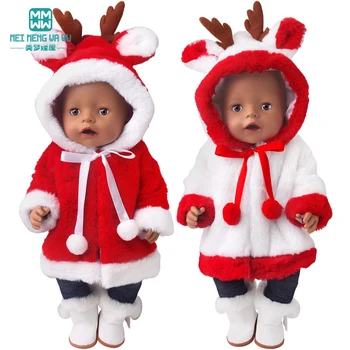 Lutkarska Odjeća плюшевое božićno kaput, džemper za 43 cm, Ima lutke Američka lutka poklon za djevojke