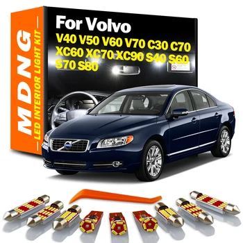 MDNG Canbus LED Kit unutarnja Rasvjeta Za Volvo V40 V50 V60 V70 S40 S60 S70 S80, volvo C30 C70 XC60, XC70 XC90 Kartica Kupole Vrata Lampa Za noge