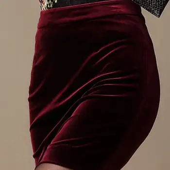 Mekani baršun ženska suknja s visokim strukom облегающая mini-ženska suknja