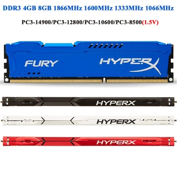 Memorija Memoria 8 GB DDR3 4gb 1866 Mhz i 1600 Mhz, 1333 Mhz, 1066 Mhz Igra memorije 240 Kontakata PC3-12800 DIMM 1.5 v DDR3 memorija za Intel i AMD