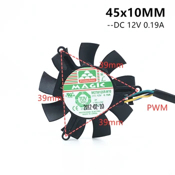 MGT5012XF-W10 Visokokvalitetna Tiha grafička kartica 5010 Nož ventilatora 45 Mm Promjera 39 mm Korak rupe 12 U 0.19 A Nož ventilatora 4pin PWM