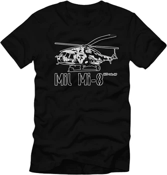 Mil Mi-8 Mi17 Transportni Helikopter Rusija Muška T-Shirt Kratki Dnevni Majice Od 100% Pamuka Muška Majica
