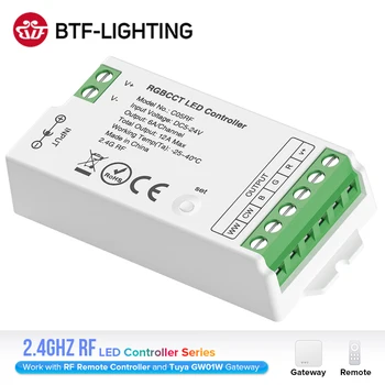 Mini 2,4 Ghz Led Kontroler Trake Svjetla za 2pin DIM 3pin CCT 4pin RGB 5pin RGBW RGBCW 6pin RGBCCT 2835 5050 FCOB Led traka 5-24
