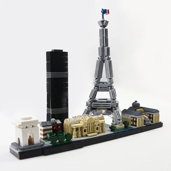 MOC 21044 Skyline Pariz Arhitektura Gradivni Blokovi Skup Toranj Zgrade Cigle Grad Pogled Na Ulicu Prikupiti Igračke Za Djecu Pokloni