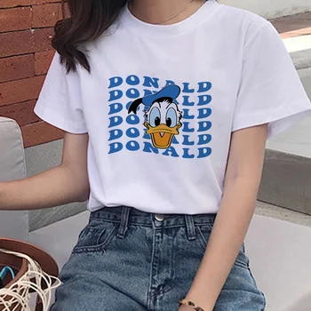 Moda Mladih moderan majica Disney, Ženska t-Shirt s po cijeloj površini Donald Duck, Kawai, Bluza u stilu Харадзюку, Kratki Rukav, Ljetni Ulične Svakodnevne Udobne Majice