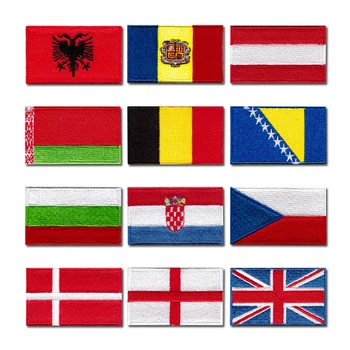 Nacionalna zastava računalni vez нашивки naljepnica na peglanje odjeće šivanje Oblog Bjelorusija Belgija Hrvatska Češka Engleska