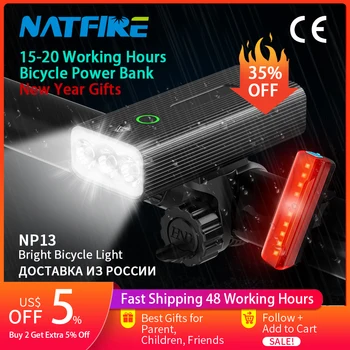 NATFIRE NP13 Biciklistička Fenjer USB Punjiva Led Biciklistička Fenjer 450-800LM prednja svjetla sa Stražnje Stražnje Lampe MTB Svjetiljku Prednja Lampa