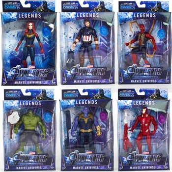 NOVI LED Malloc djeca Marvel Black Panther Spider-Man, Kapetan Amerika i Thor Iron Man i Hulk Osvetnici Figurica toys Model Lutke