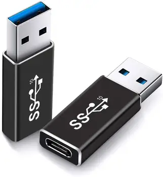 NUOLIANXIN USB 3.1 adapter USB A-Tip C (2 kom), USB 3.1 GEN 2 Podržava dvosmjernu prijenos podataka brzinom od 10 Gb/s i punjenje