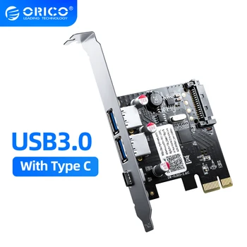 ORICO USB3.0 PCI Express Kartica za Proširenje Type-c Port Gigabitne Mreže Rj45 Proširenje za Mac, Windows, Linux