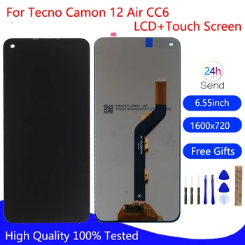 Originalni Za Tecno Camon 12 Air CC6 LCD Zaslon Osjetljiv na dodir Digitalizator Sklop Za Tecno Camon12 Air LCD Rezervni Dijelovi