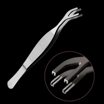 Pinceta za hrskavice dvostruki dizajn od nehrđajućeg čelika 12,5 cm kirurški kliješta zupčasti kliješta kirurški operativni alat
