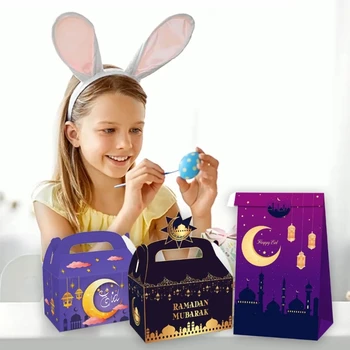 Poklon Paketi za Ramazan i Poklon O-Naljepnice za Eid Mubarak Kutija za Tretira Ramazan Poklon Torba Ramazan Odmor Pribor