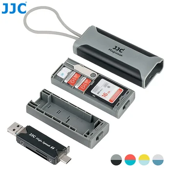 Prijenosni Držač za Kartice JJC s čitačem SD memorijske kartice microSD Adapterom SDHC i SDXC memorijske kartice Micro SD za Prijenosna Računala Telefona OTG