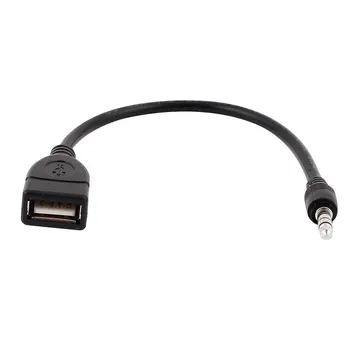 Priključak za USB, AUX, 3,5 mm priključak za prijenos audio podataka kabel za punjenje crna