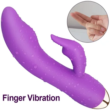 Prst Vibratori Pička G Akupresura Klitoris Stimulans Zec Dual Vibracioni Masturbator Adult Sex Igračke Za Žene Dildo