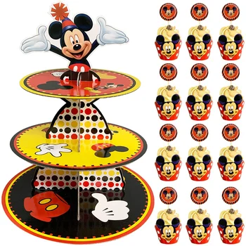 S 1-m Sretan Rođendan Crna Mickey Mouse Torta Topper 1 Godinu Večernje Uređenje Pribor za Mlađe Dječake I Djevojčice korist