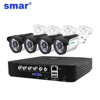 Smartdots.com ™ nema mogućnost 4CH CCTV HDMI DVR 4KOM 720P 1080P AHD Komplet Kamere Vanjski Всепогодная Osnovna Sigurnosni Sustav video Nadzor Komplet HD Objektiv