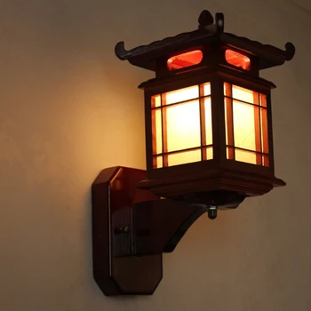 Starinski Kineski Klasicni Drveni Zidna Lampa Lampa e27 Restoran Hotel Spavaća soba Zidna Lampa Starinski Downlight Art Deco