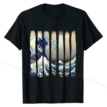 T-shirt, Edo Japan Хокусай, Veliki Val od Канагавы, Tsunami Veleprodaja Camisa Pamučna t-Shirt Majice Majica za Muškarce Ljeto
