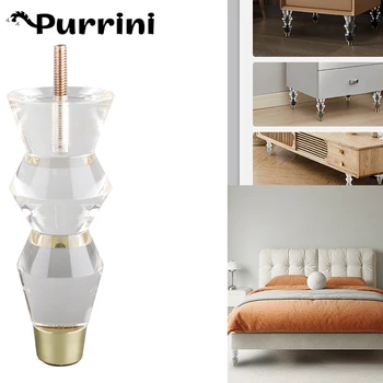 Talijanski minimalistički akril crystal providan noge kauča noge kabineta noge kava stol potporne noge od aluminijske legure kristalno noge