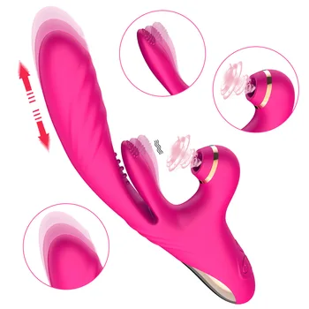 Teleskopski Dildo Vibrator Vibrator Da Sisa Klitoris Realan Vibriranje Dildo Anal Vaginalni Stimulator Klitorisa Seks-Igračka za Žene