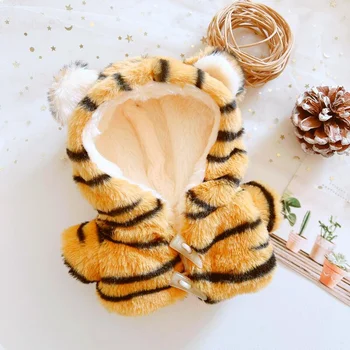 Tiger Uzorak Kaput Роговая Gumb Krzna, Plišani 20 cm Igračka Lutka komplet odjeće 20 cm Lutkarska Odijevanje