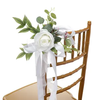 Ukras Cvijeta Vjenčanje Stolice Umjetna Cvjetnih Aranžmana za Ukras Cvijeta Klupa Stražnjeg Prolaza Vjenčanje Stolice