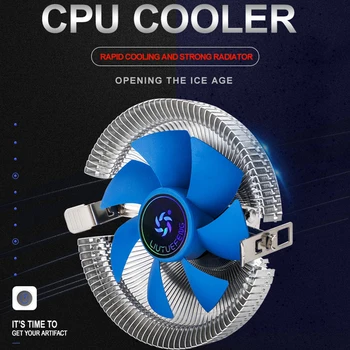 Univerzalni cpu 1800 o/min Nečujne Hladnjak Stolno Računalo PC Hladnjak LED Aluminijski Radijator Ventilator za LGA 775 1150 1155 1156 1200 AMD