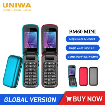 UNIWA 8star BM60 Mini-Phone 2G GSM Flip Mobilni Telefon Bluetooth Brojčanik Mobilni Telefon S Jednim Nano SIM karticom Telefona Čarobni Glas 300 mah