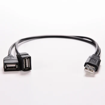 USB kabel za Punjenje Kabel Produžni Kabel USB 2.0 A od 1 nožice do 2 Dual USB Ženski Koncentrator Podataka Adapter za Napajanje Y Razdjelnik Kabel