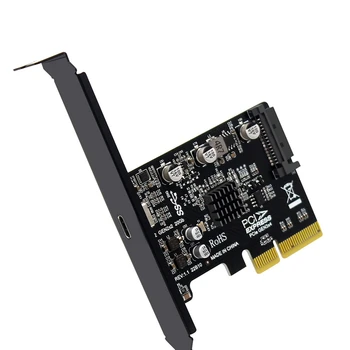 USB PCIE kartica tipa C PCI-Express 4X USB 3.2 Gen 2X2 (20 Gbit/s) Chipset ASM3242 Za Windows 8/10/Linux