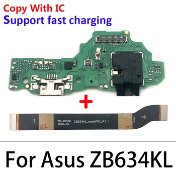 USB Port Za Punjenje Priključna Stanica Punjač Priključak Naknade Fleksibilan Kabel Za Asus Zenfone Max Plus (M2) ZB634KL A001D S Matične Ploče Flex