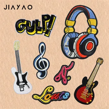 Vez krpa crtani film moda note gitara krpa naljepnice slušalice stereo krpa za šivanje šivaći pribor za odjeću krpa