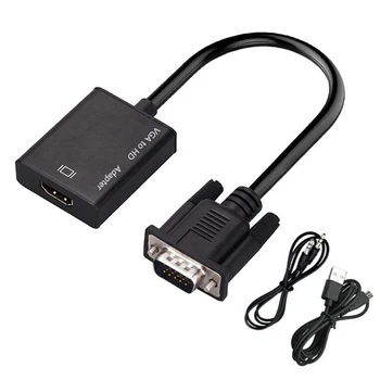 VGA Priključak za HDMI-kompatibilnu Ženski Pretvarač Kabel-ac Ispravljač S Аудиовыходом 1080P VGA HD Adapter za PC laptop HDTV Projektor