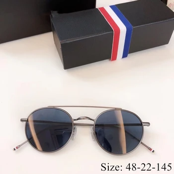 Vintage retro-moderni okrugle sunčane naočale od čistog titana TB101 s polarized leće, funky klasična originalna kutija, torbica, ženske, muške sunčane naočale