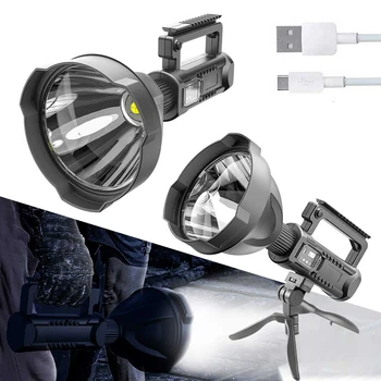 XHP70 Moćna Led Svjetiljka Super Svijetle Prijenosni Reflektori Vodootporan Reflektor USB Svjetiljku 8000 Lumena Reflektor