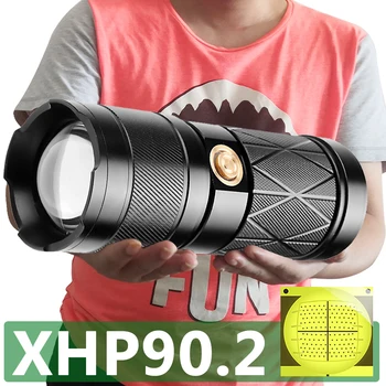 XHP90.2 4-jezgreni Super Svijetle led Svjetiljka s Dvostrukom Glavom, Vodootporan Punjiva Skalabilne Svjetlo, Reflektor, Прожекторный Fenjer