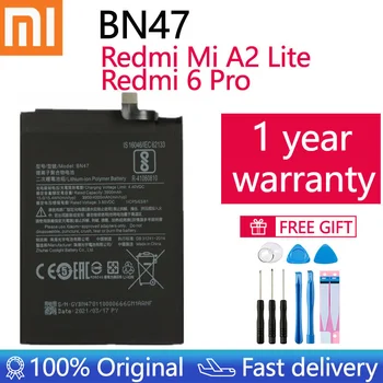 Xiao Mi je Original Bateriju za telefon BN47 za Xiaomi Redmi 6 Pro/Mi A2 Lite 3900 mah visoko Kvalitetne Zamjenske baterije Besplatni Alati