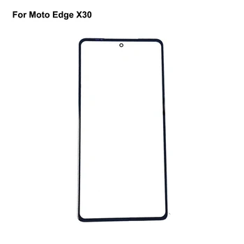 Za Moto Edge X30 Prednji LCD-staklena Leća zaslon osjetljiv na dodir Za Moto Edge X 30 Ploča dodirnog zaslona Vanjsko Staklo Zaslona bez fleksibilne cijevi