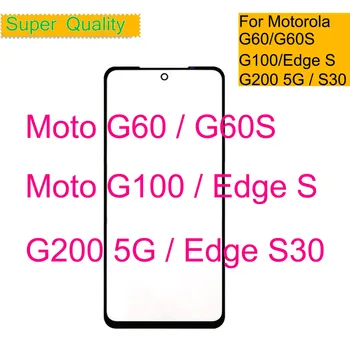 Za Motorola Moto G60 G60S G100 G200 5G Zaslon Osjetljiv na dodir Prednji Vanjska Staklena Ploča Za Moto Edge S S30 LCD objektiv S ljepilom OCA