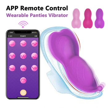 Ženske Nosive Gaćice-Leptir Vibrator Bluetooth Aplikaciju Daljinskog Upravljača Stimulator Klitorisa Seks-Igračke Za Žene Dućan Robe Za Odrasle
